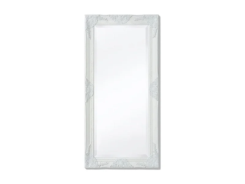 Miroir mural style baroque 100x50 cm blanc FR78900