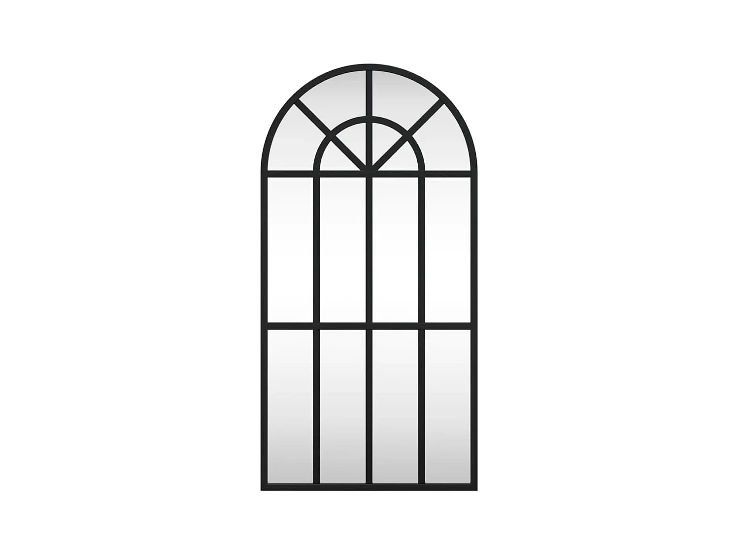 Miroir mural noir 30x60 cm arche fer FR39592