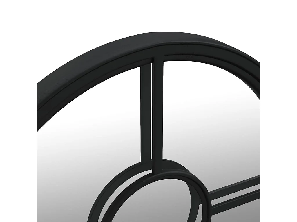Tuinspiegel rond 40x4 cm ijzer zwart BE352796