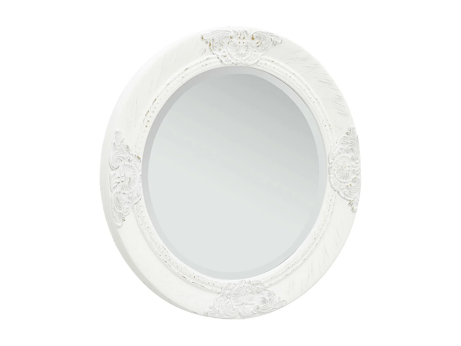 Miroir mural style baroque 50 cm Blanc FR87332
