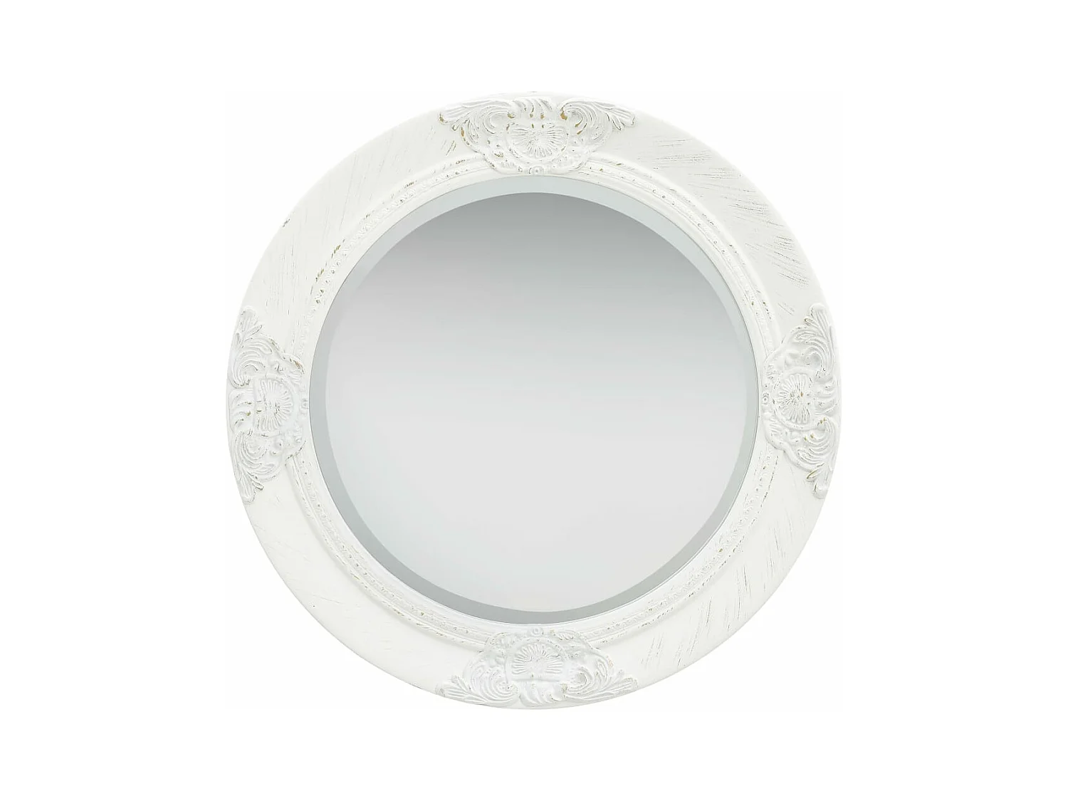 Espejo de pared estilo barroco blanco 50 cm ES138201