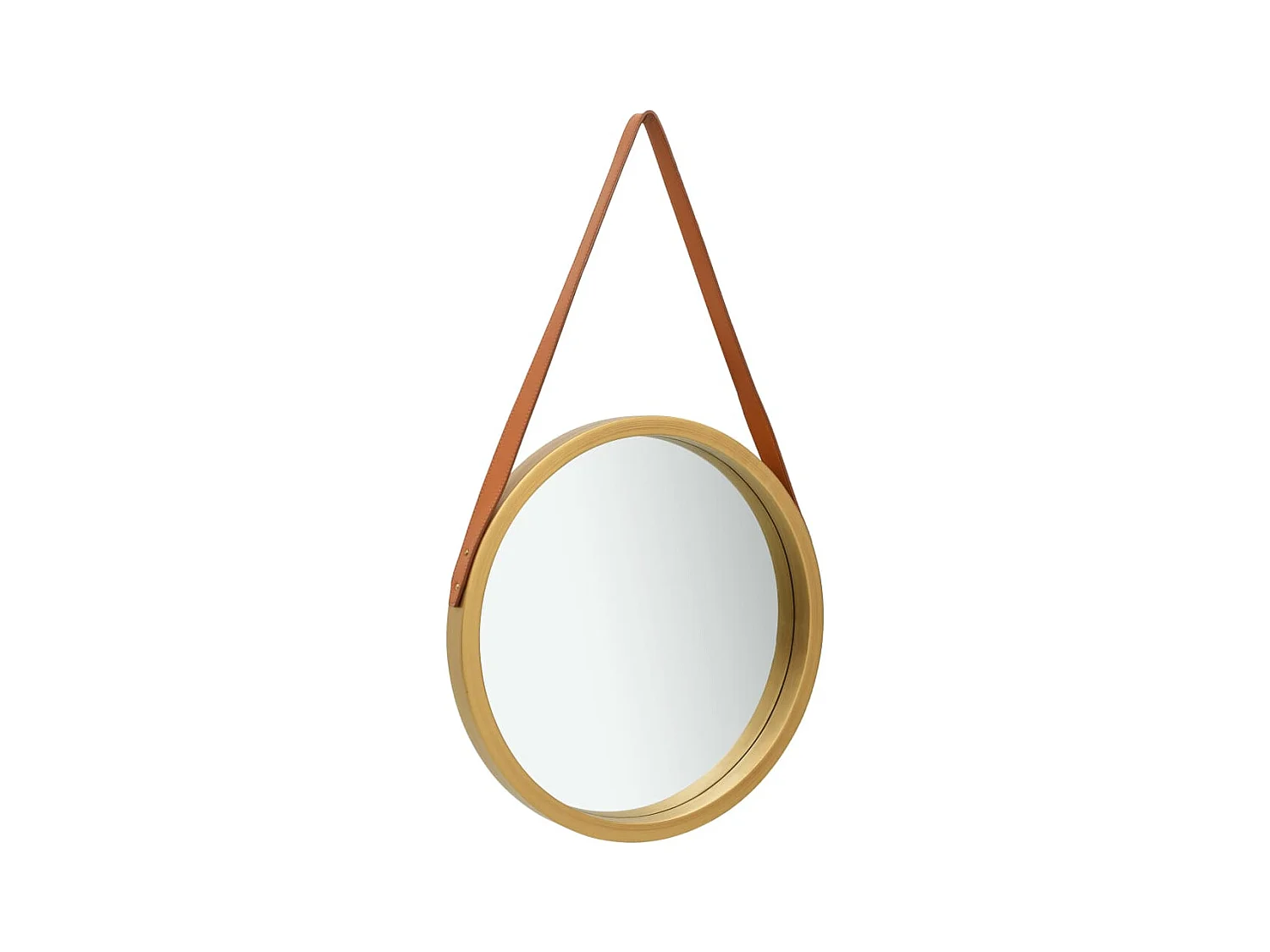 Wandspiegel met band 40 cm goudkleurig BE847951