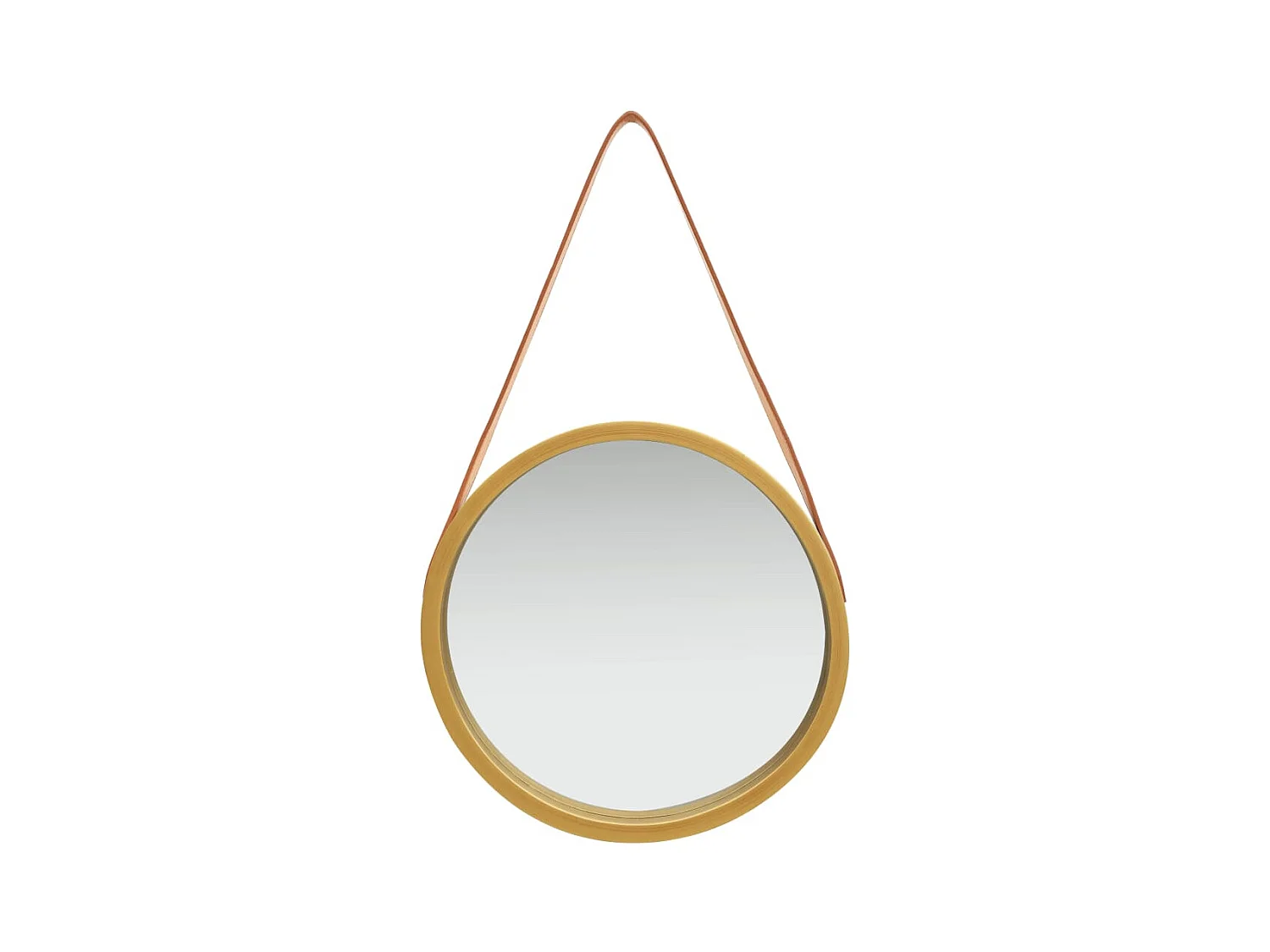 Wandspiegel met band 40 cm goudkleurig BE847951