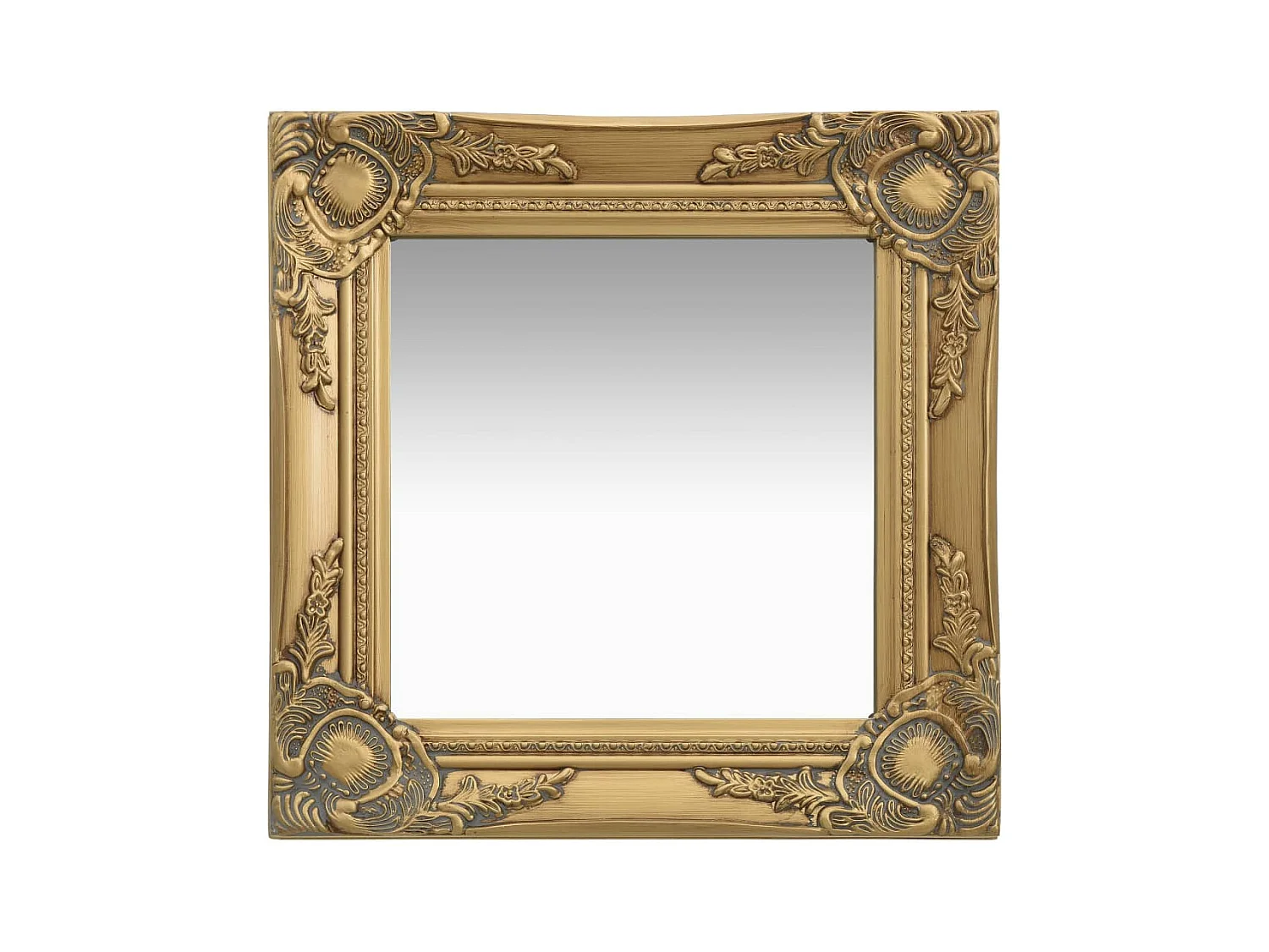Wandspiegel barok stijl 40x40 cm goudkleurig BE538811