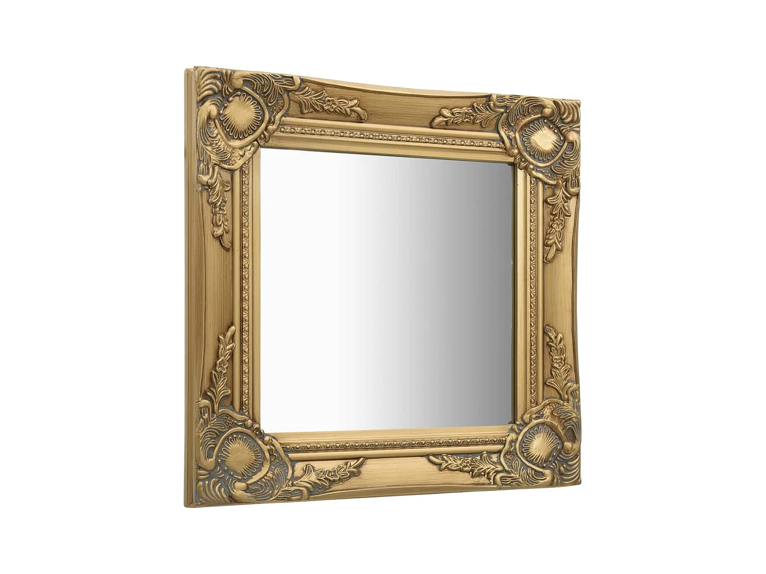 Wandspiegel barok stijl 40x40 cm goudkleurig BE538811