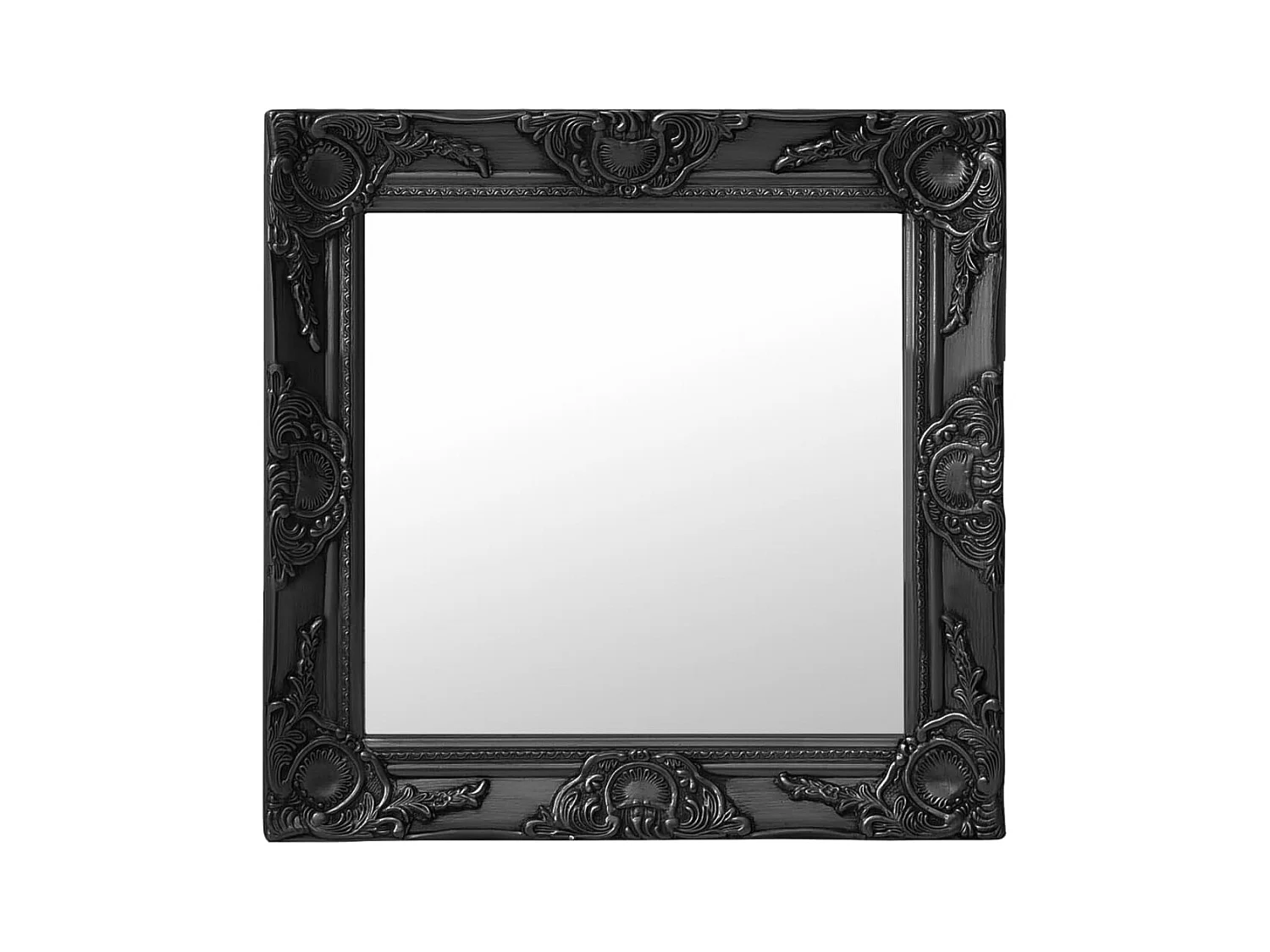 Miroir mural style baroque 50x50 cm noir FR83413