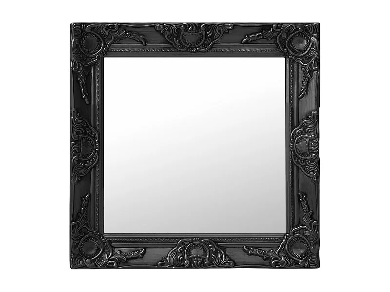 Miroir mural style baroque 50x50 cm noir FR83413