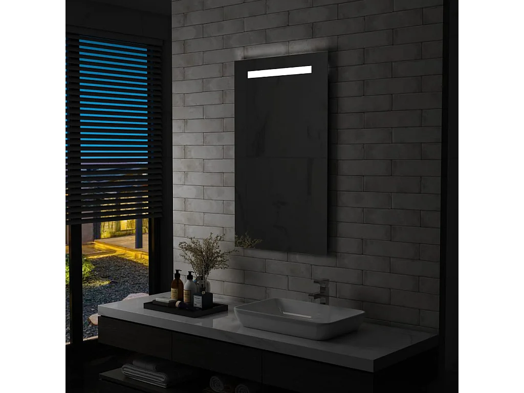 Miroir mural à LED pour salle de bains 60x100 cm FR29124