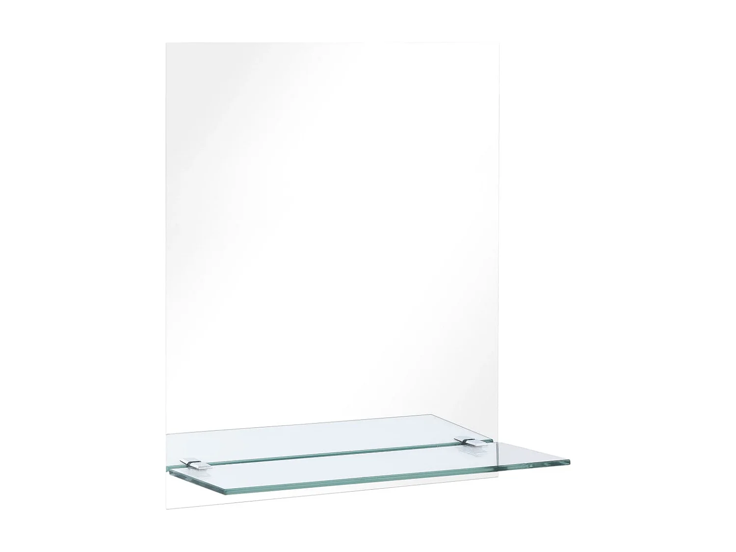 Miroir mural avec étagère 20x40 cm Verre trempé FR52903