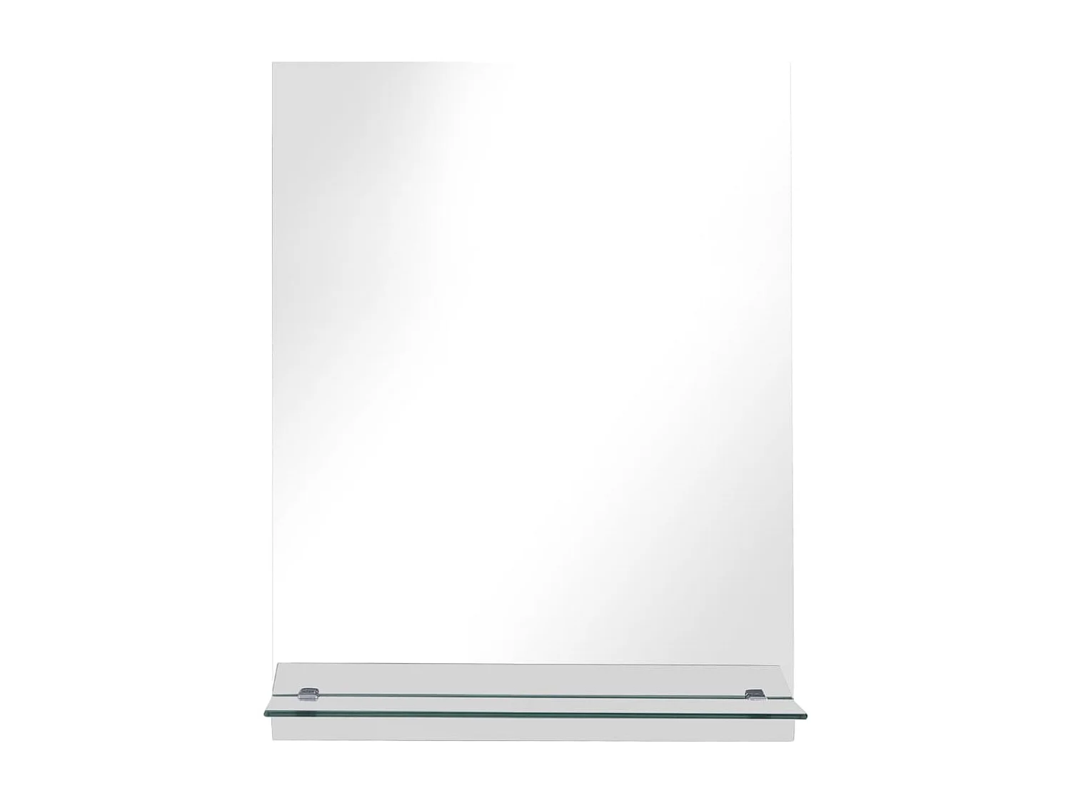 Miroir mural avec étagère 20x40 cm Verre trempé FR52903