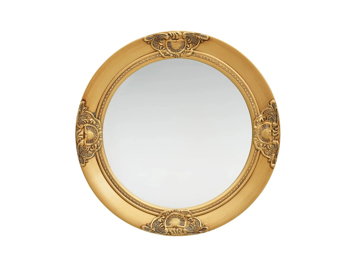Miroir mural style baroque 50 cm Doré FR26416