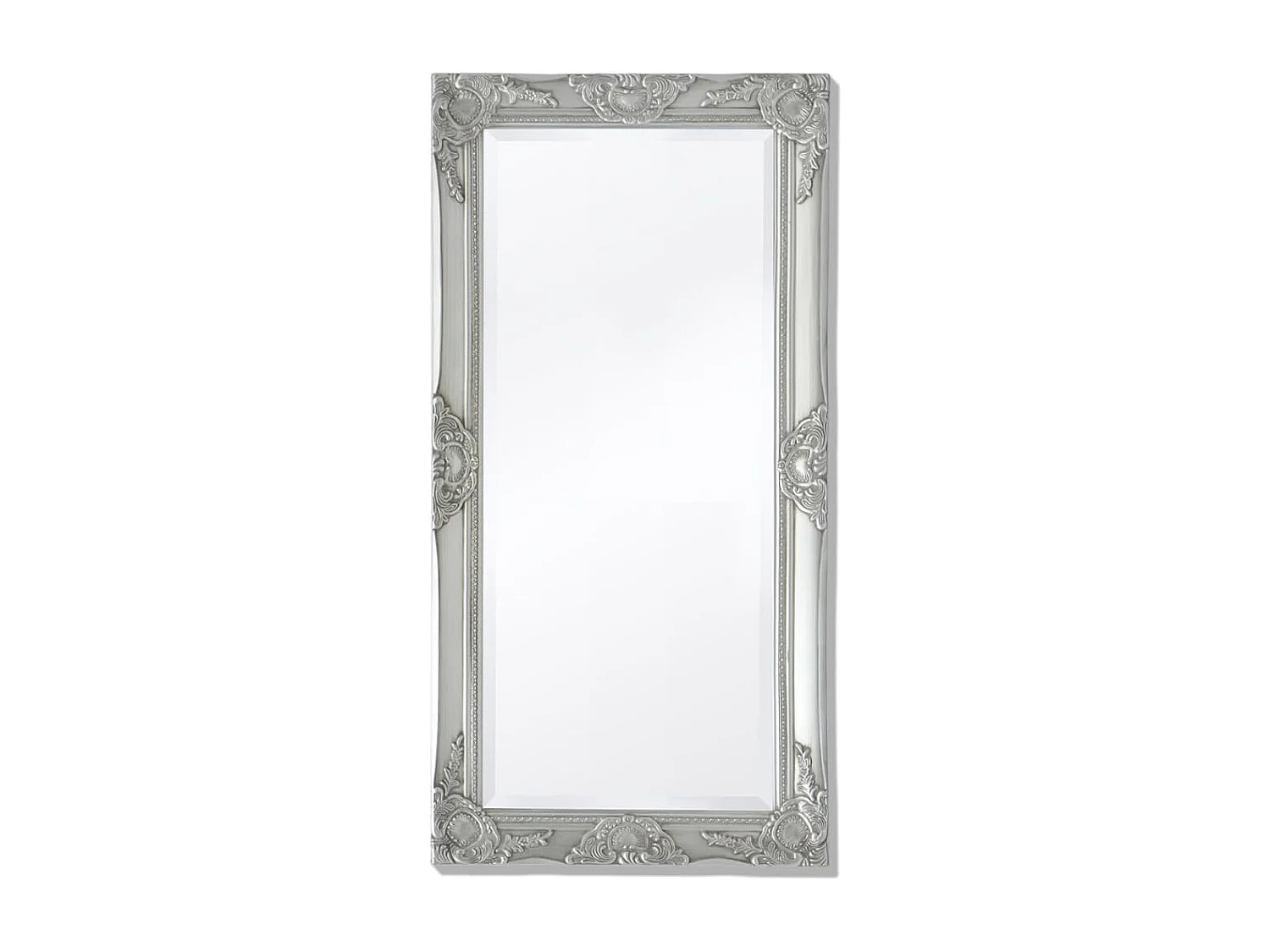 Miroir mural style baroque 100x50 cm Argenté FR21253