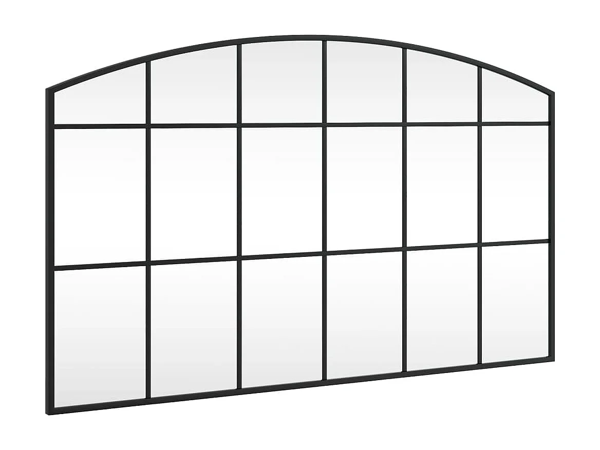 Miroir mural noir 100x60 cm arche fer FR27712