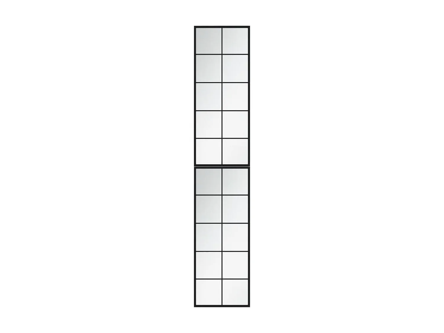 Miroirs muraux 2 pcs noir 100x40 cm métal FR14605