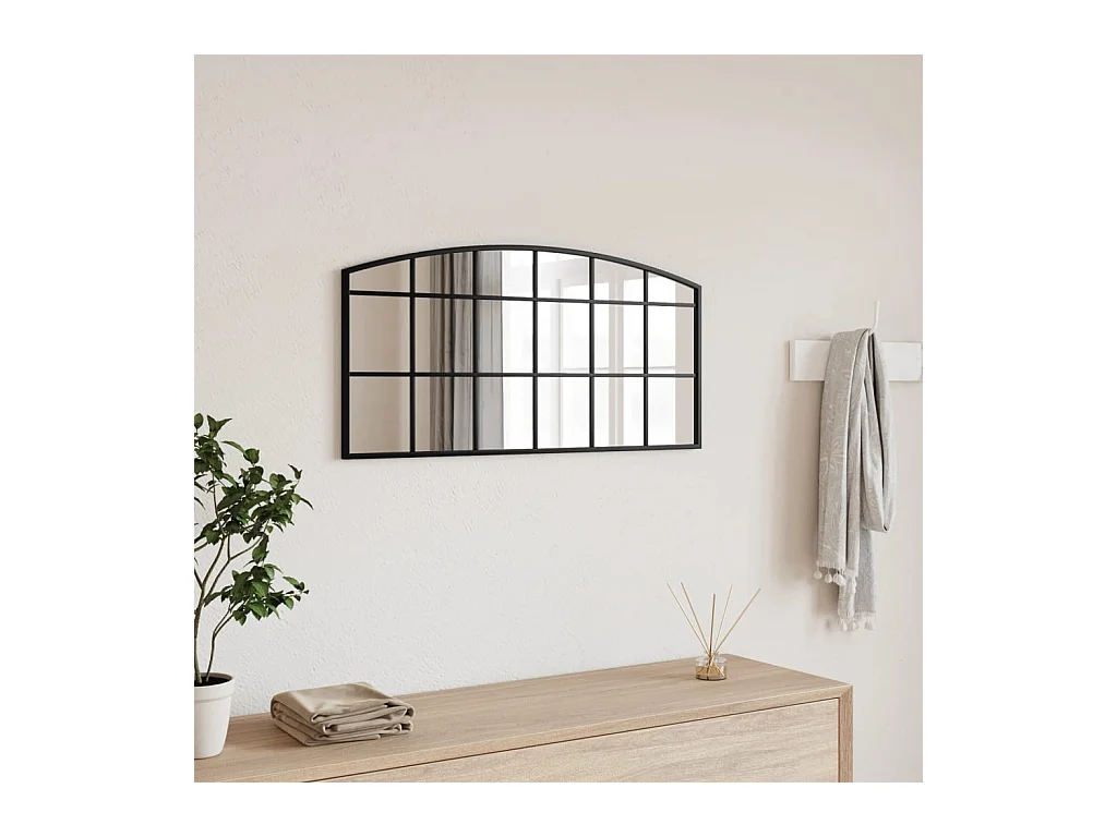 Miroir mural noir 80x40 cm arche fer FR60463