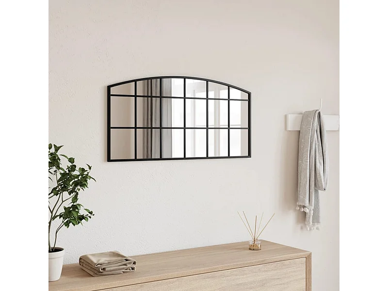 Miroir mural noir 80x40 cm arche fer FR60463