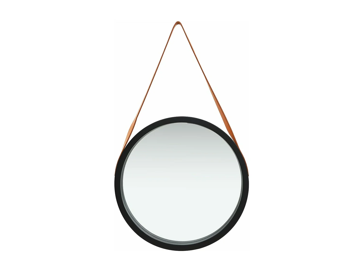 Miroir mural avec sangle 50 cm Noir FR71442
