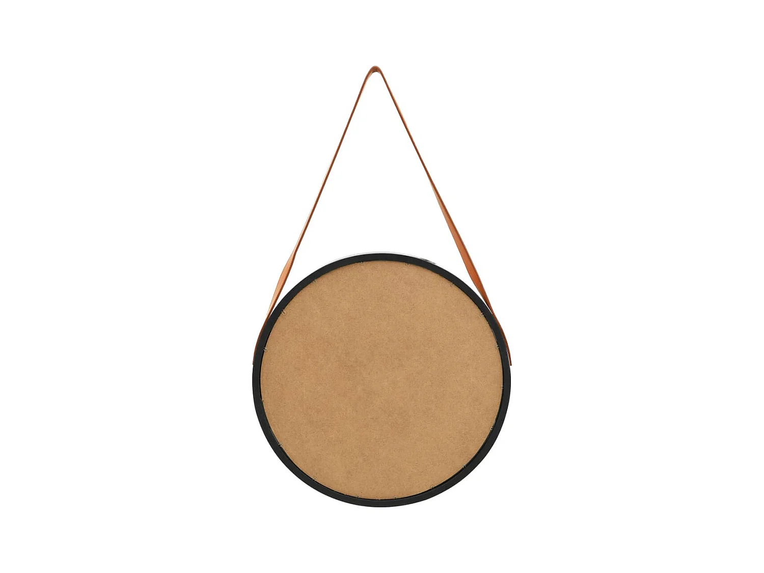 Espejo de pared con correa negro 50 cm ES867831