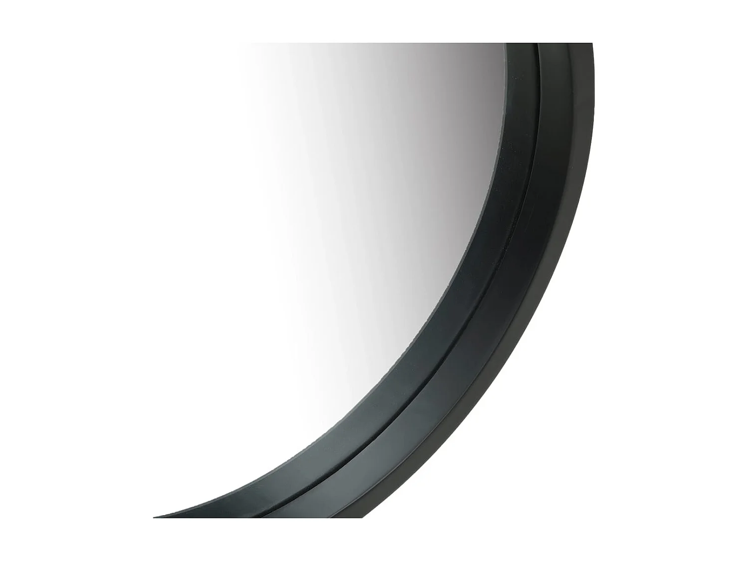 Wandspiegel met band 50 cm zwart BE560096