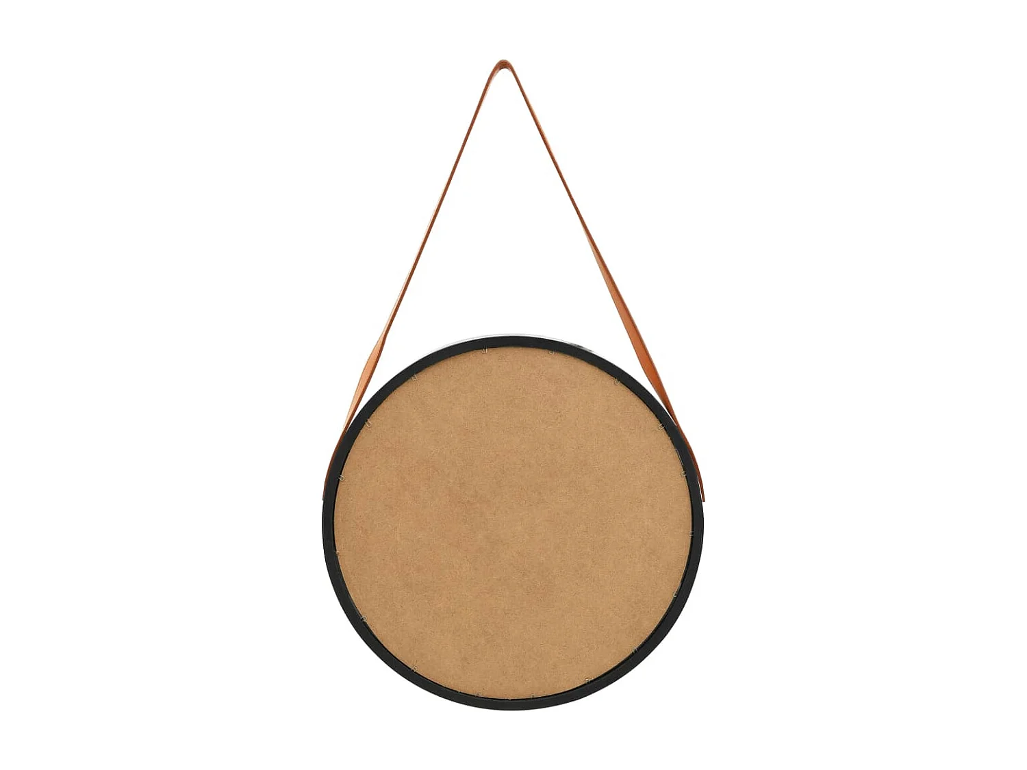 Wandspiegel met band 50 cm zwart BE560096