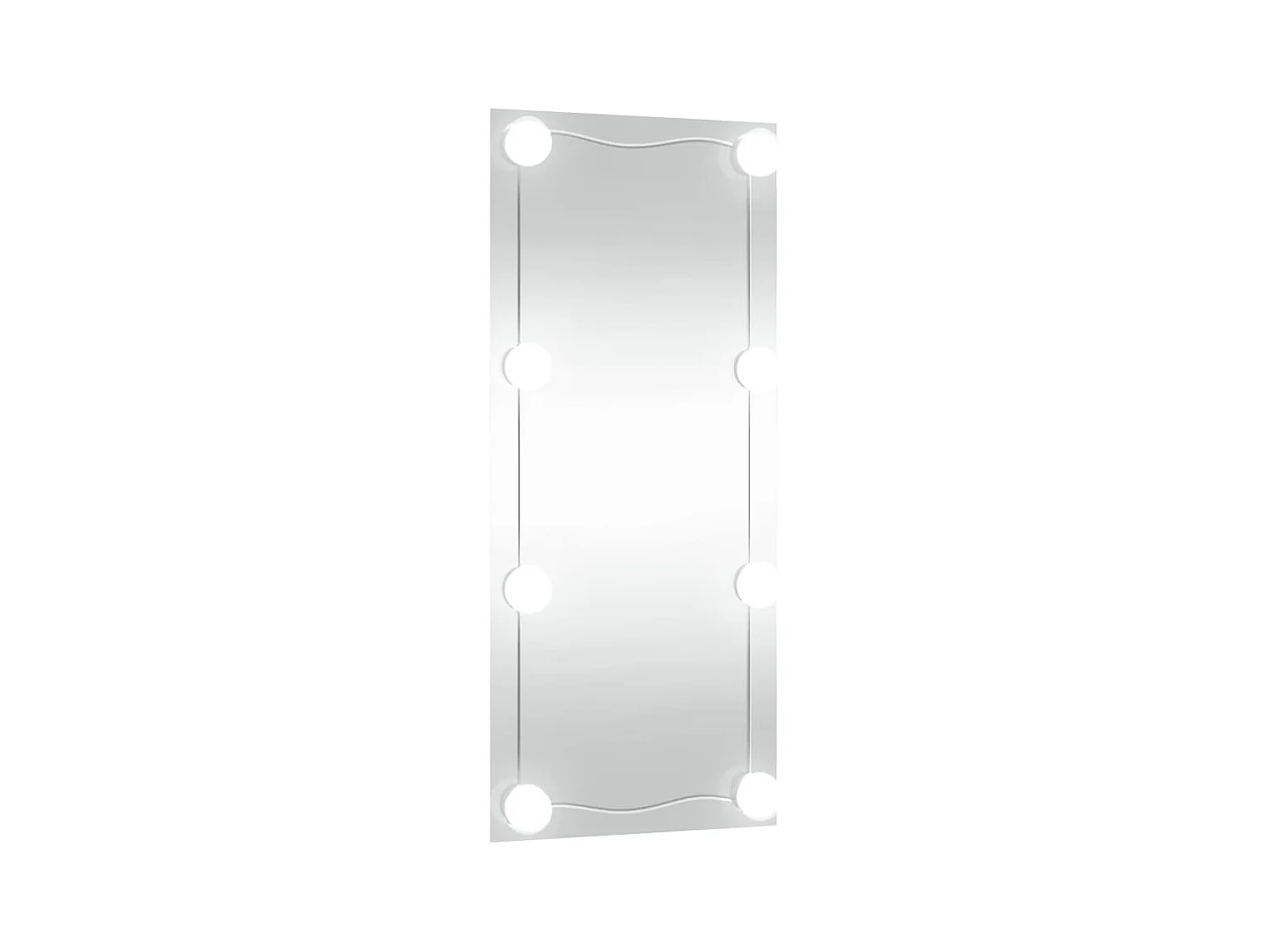 Espejo de pared rectangular con luces LED vidrio 50x100 cm ES802034