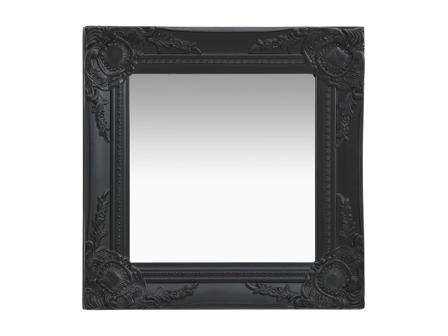 Miroir mural style baroque 40x40 cm noir FR50566