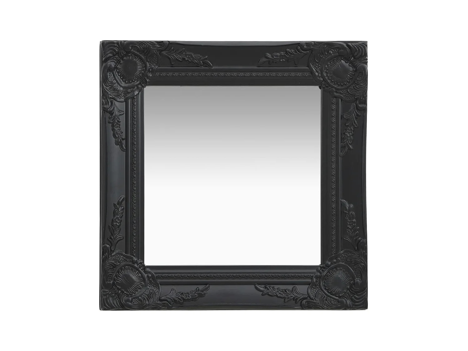 Miroir mural style baroque 40x40 cm noir FR50566