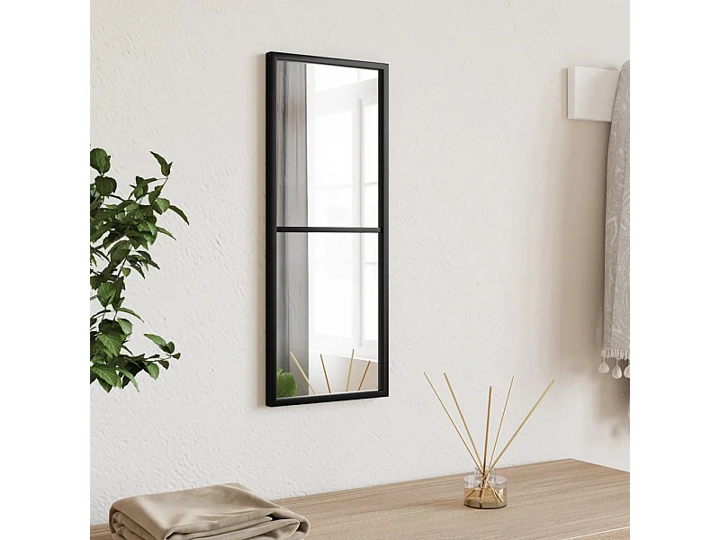 Miroir mural noir 20x50 cm rectangulaire fer FR74700