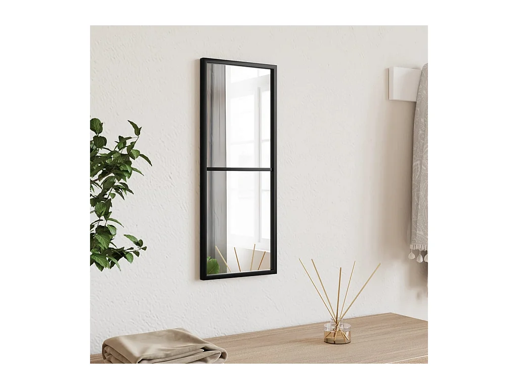 Miroir mural noir 20x50 cm rectangulaire fer FR74700
