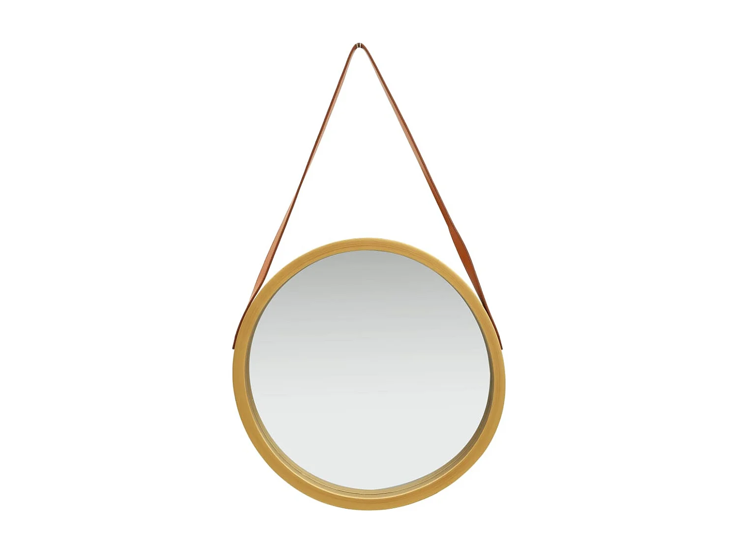 Miroir mural avec sangle 50 cm Doré FR66370