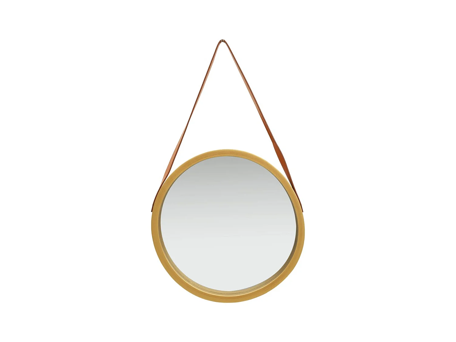 Miroir mural avec sangle 50 cm Doré FR66370