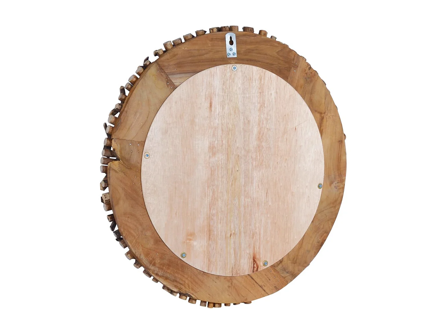 Wandspiegel rond 60 cm teakhout BE815969