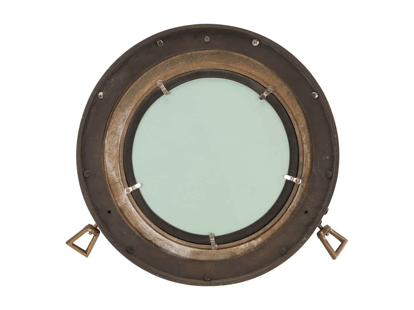 Miroir en forme de hublot mural Ø50 cm aluminium et verre FR68587