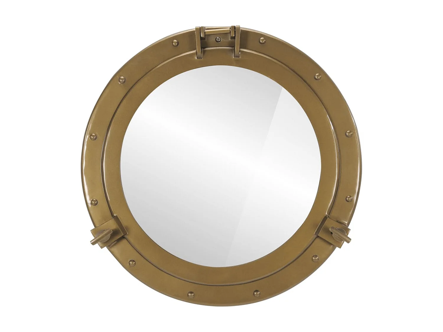 Wandspiegel patrijspoort Ø50 cm aluminium en glas BE646350