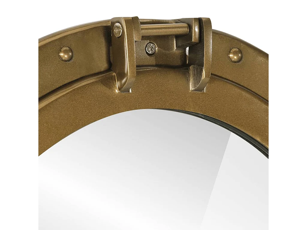 Wandspiegel patrijspoort Ø50 cm aluminium en glas BE646350