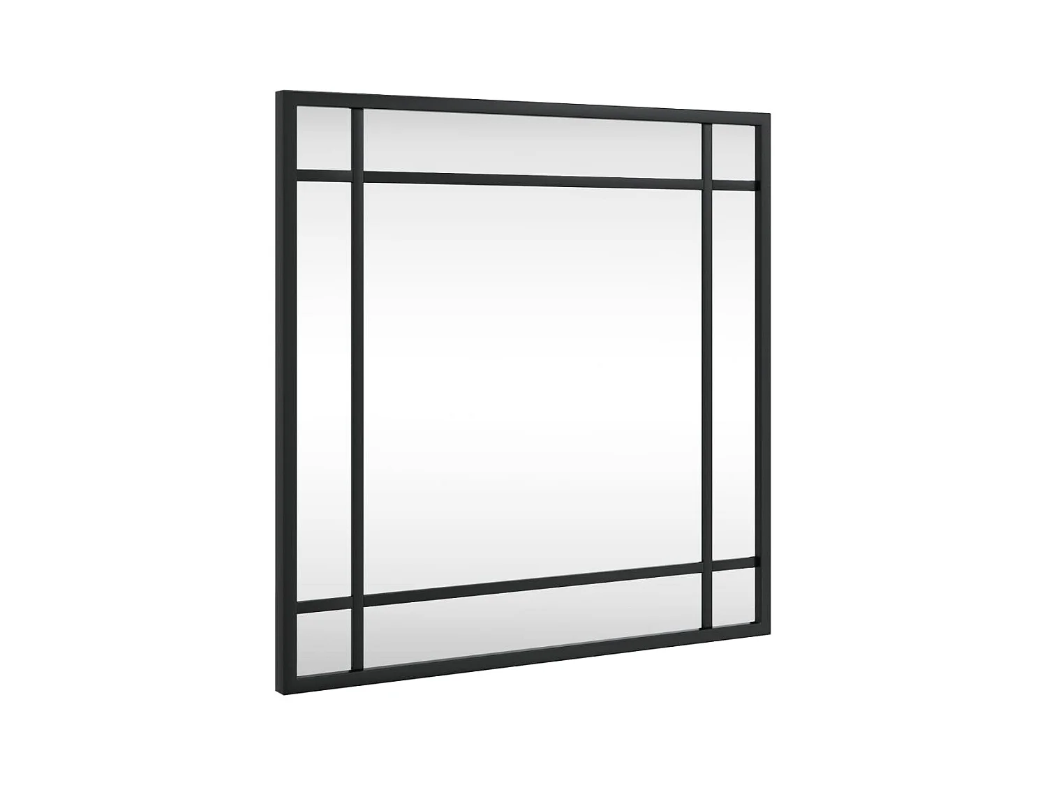 Espejo de pared cuadrado de hierro negro 40x40 cm ES379569