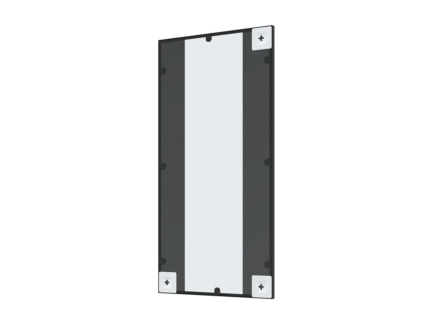 Wandspiegel rechthoekig 40x80 cm ijzer zwart BE334888