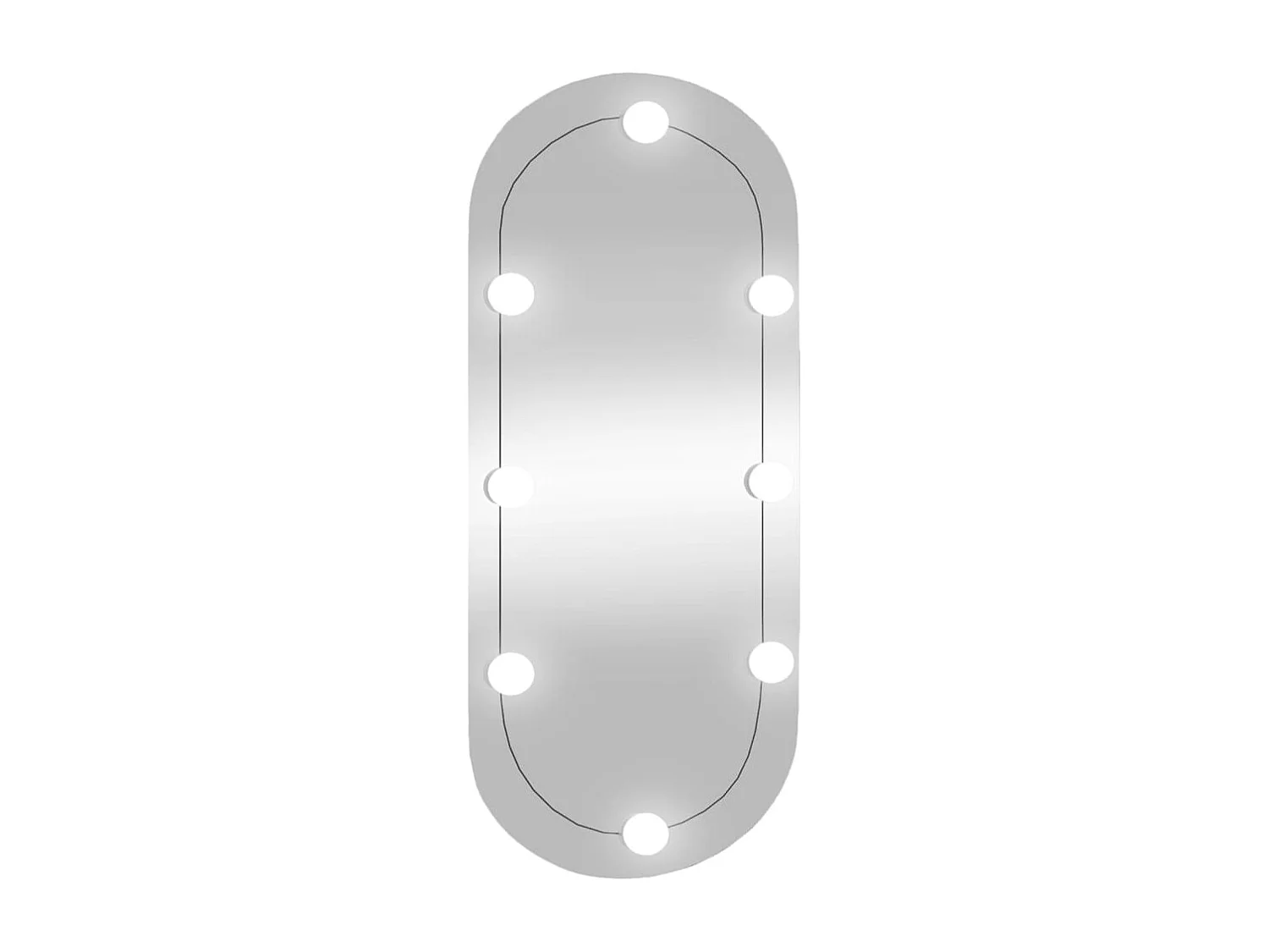 Miroir mural avec lumières LED 35x80 cm verre ovale FR27443