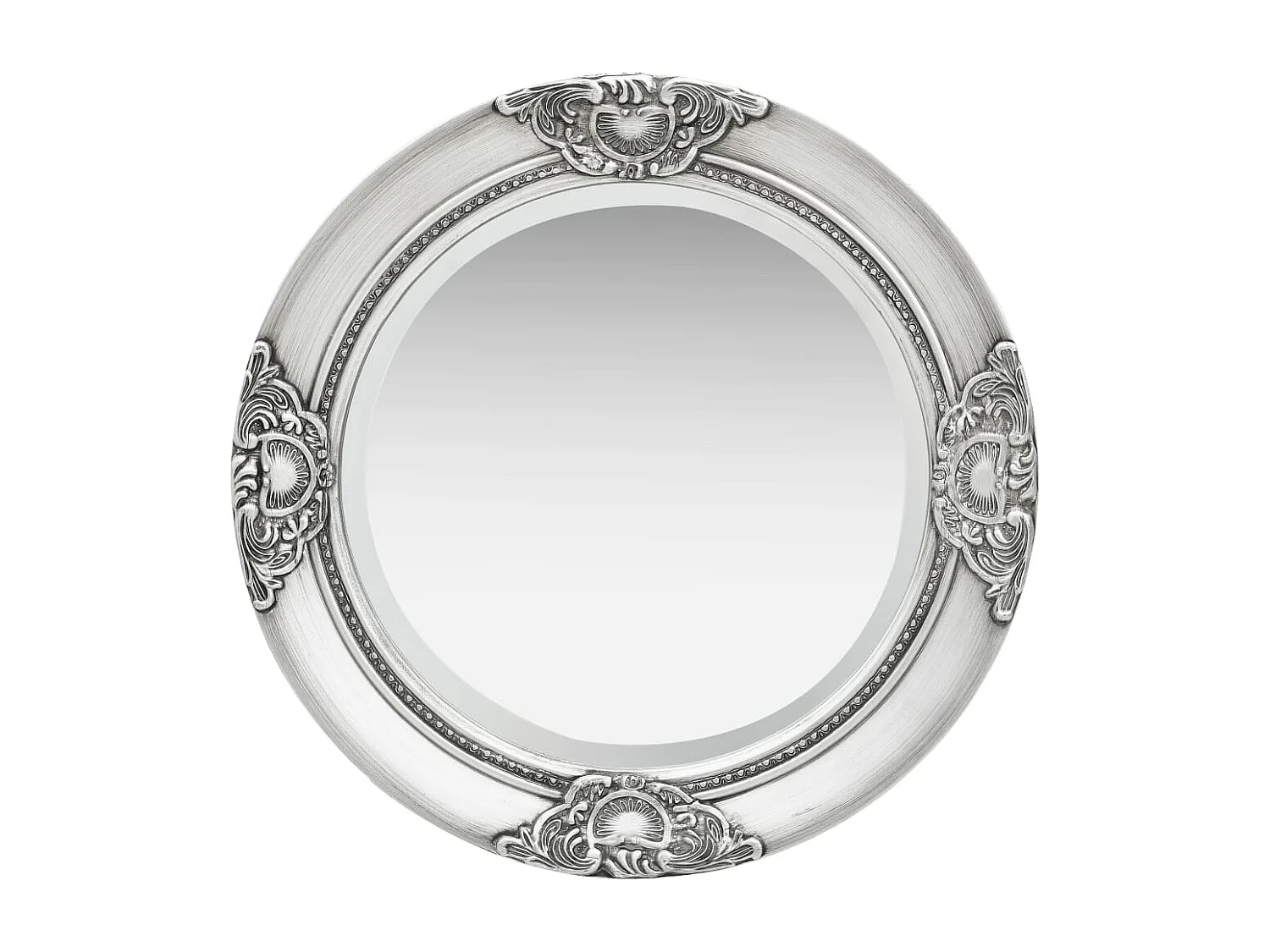 Miroir mural style baroque 50 cm Argenté FR19285