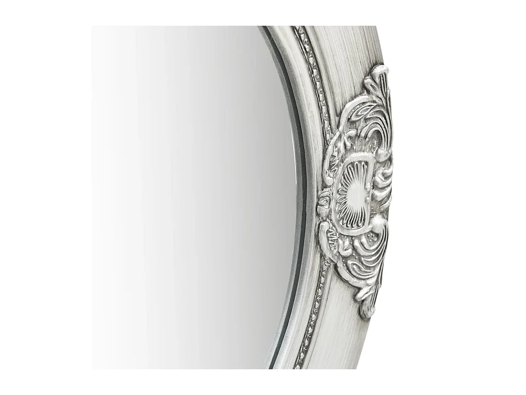Miroir mural style baroque 50 cm Argenté FR19285