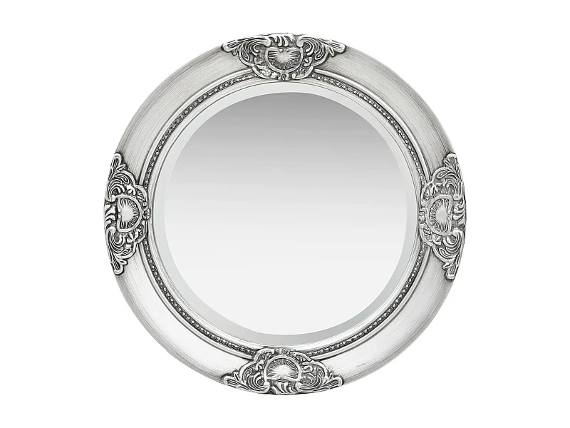 Miroir mural style baroque 50 cm Argenté FR19285