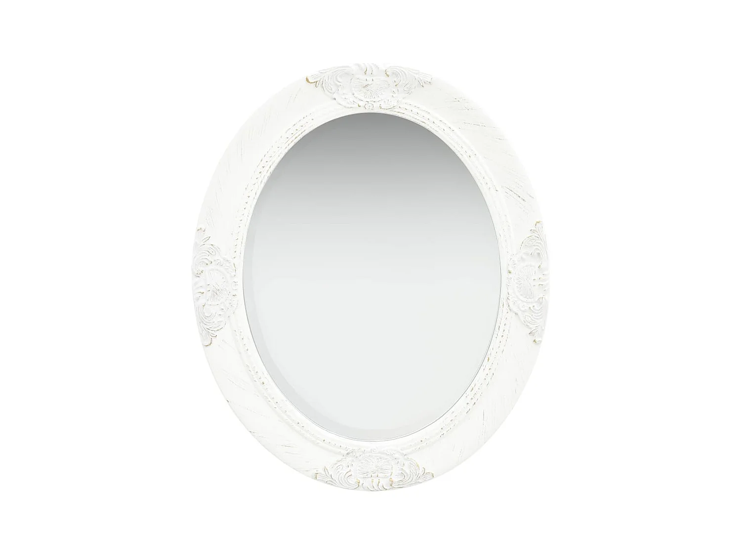 Miroir mural style baroque 50x60 cm Blanc FR20572
