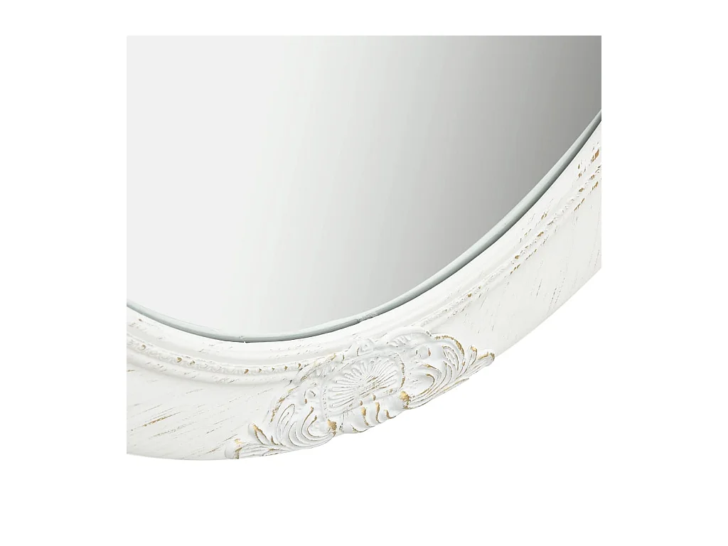 Espejo de pared estilo barroco blanco 50x60 cm ES814549