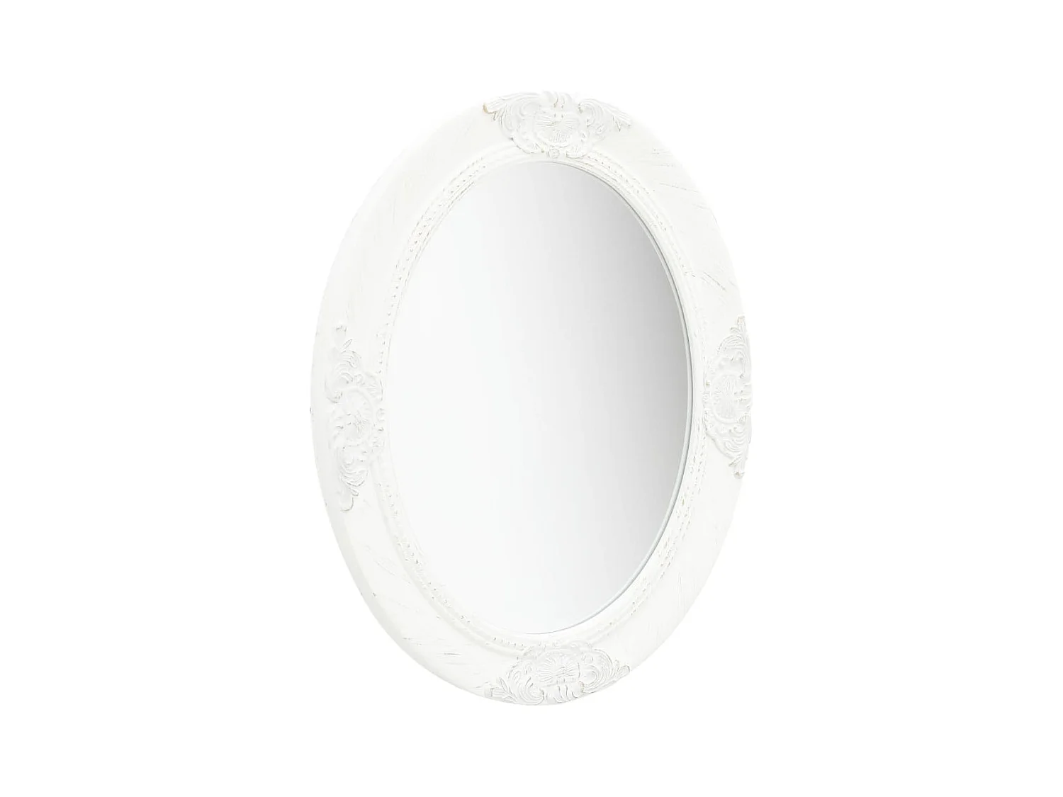 Espejo de pared estilo barroco blanco 50x60 cm ES814549