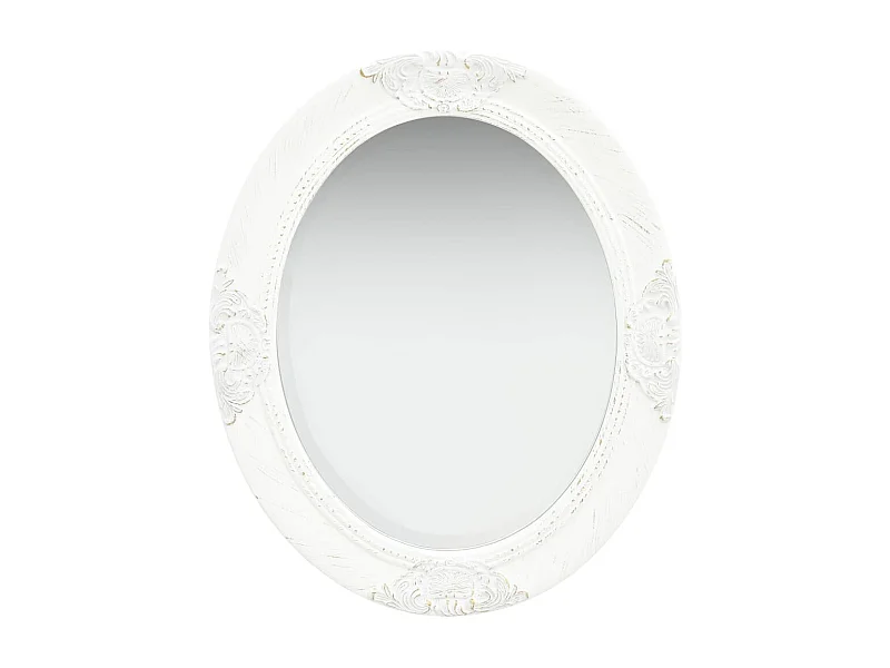 Miroir mural style baroque 50x60 cm Blanc FR20572