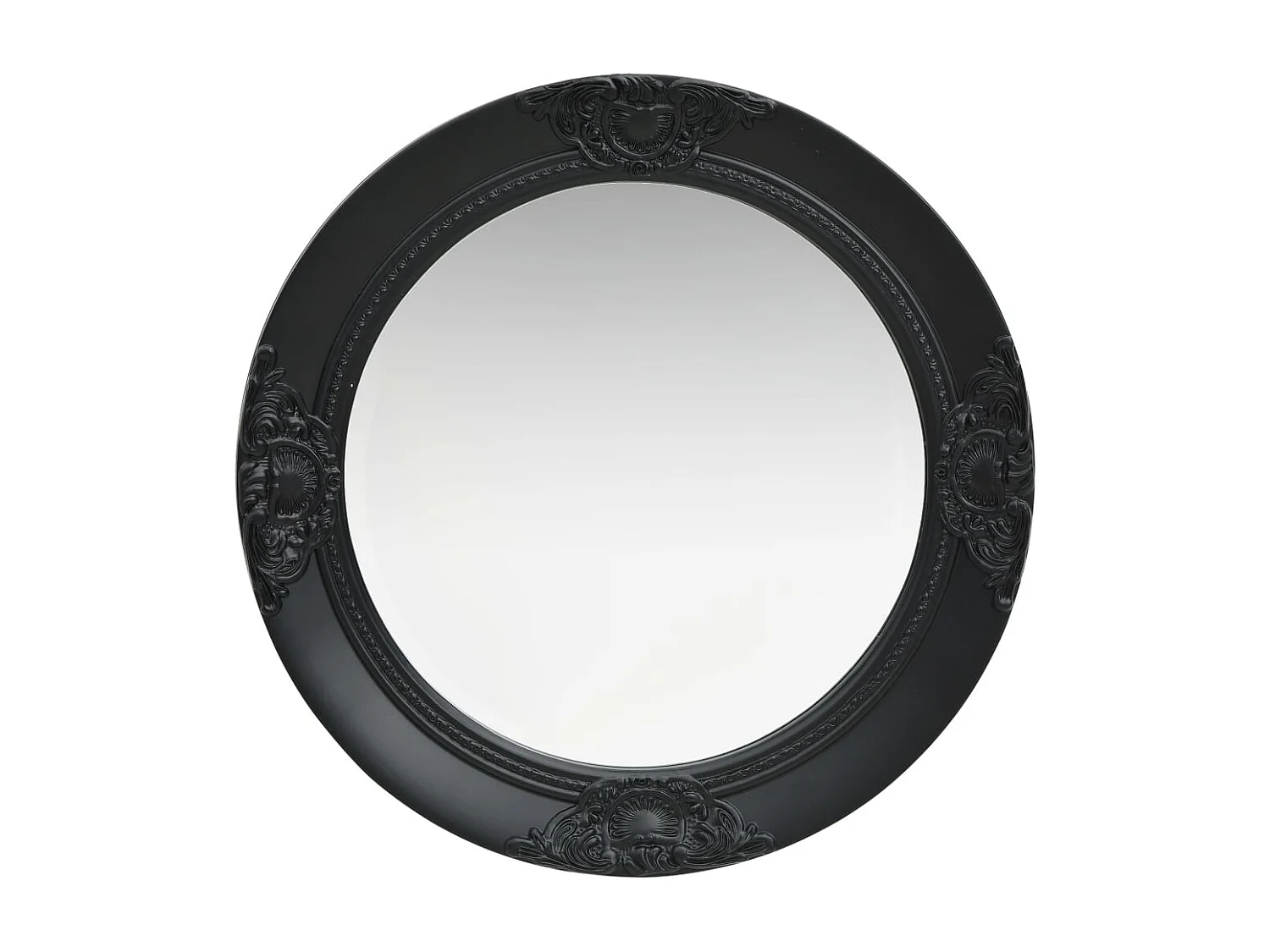 Miroir mural style baroque 50 cm noir FR50575