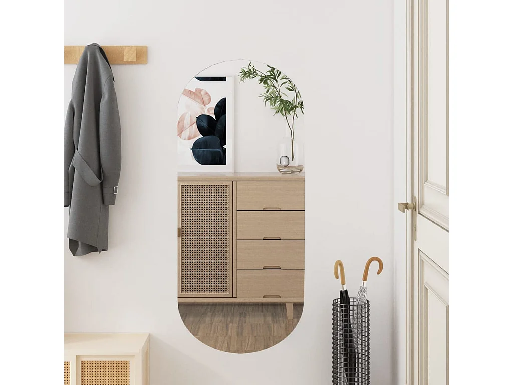 Espelho de parede oval 35x80 cm vidro PT906630