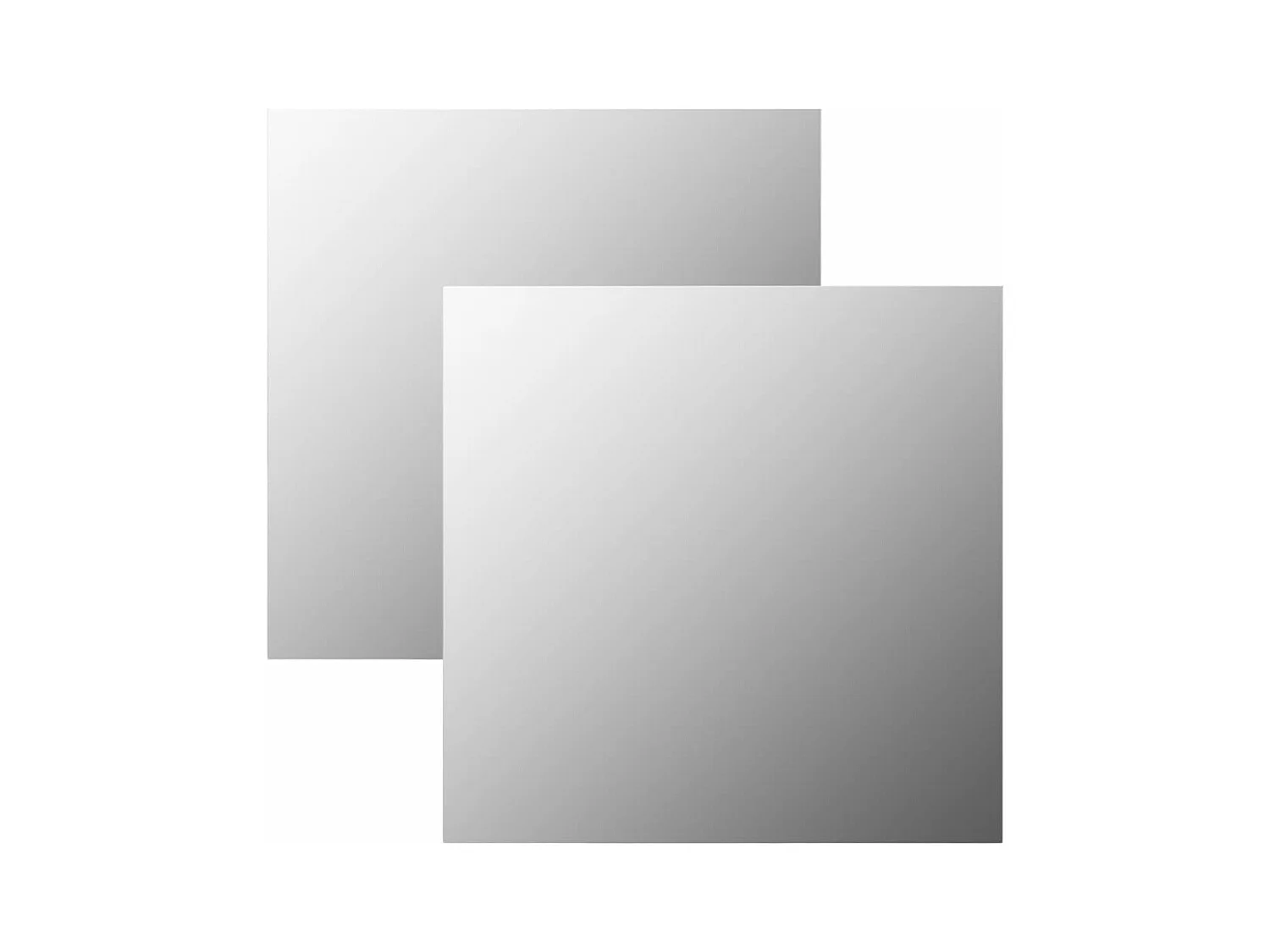 Wandspiegels 2 st vierkant 60x60 cm glas BE642933