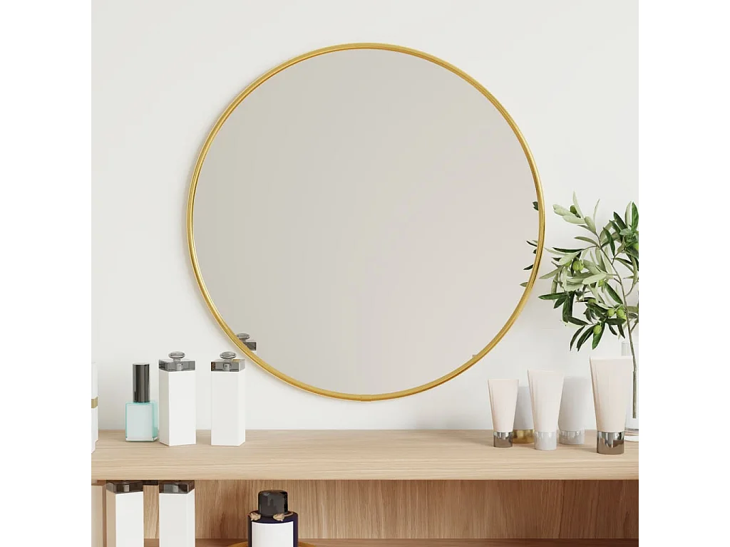 Miroir mural Doré Ø 40 cm Rond FR38883