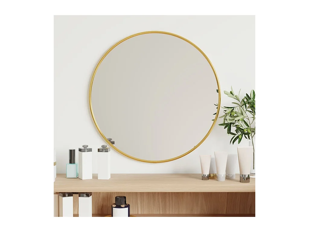 Miroir mural Doré Ø 40 cm Rond FR38883